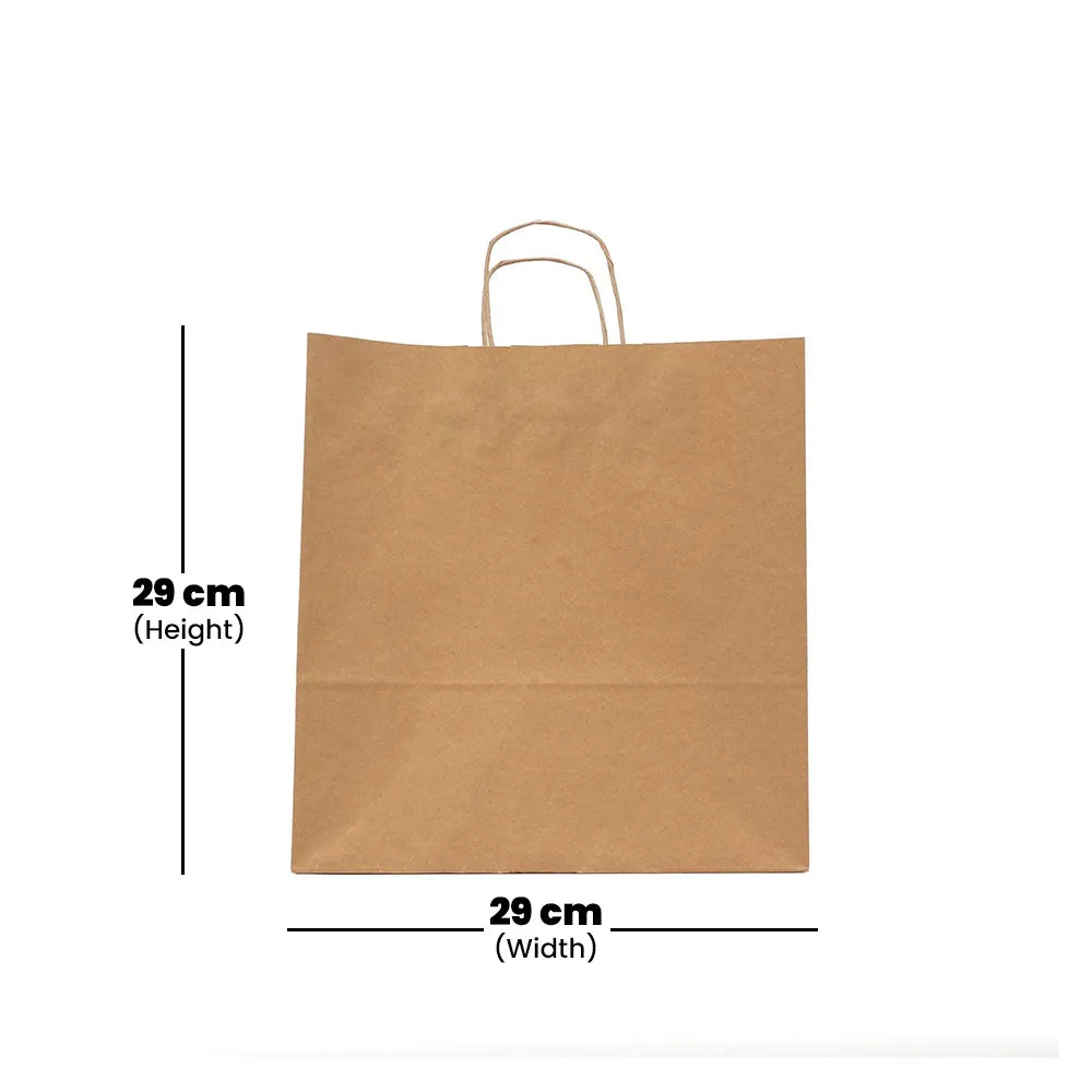 hotpack brown paper bag with a twisted handle 29 x 15 x 30 cm 25 pcs