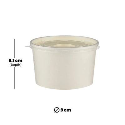 hotpack white soup paper bowl 250 ml 1000 pcs