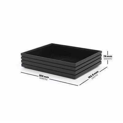 wundermaxx display tray black gn 1 4 h 75 mm