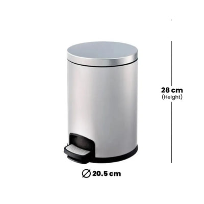 THS JF903979 Stainless Steel Pedal Bin 5L