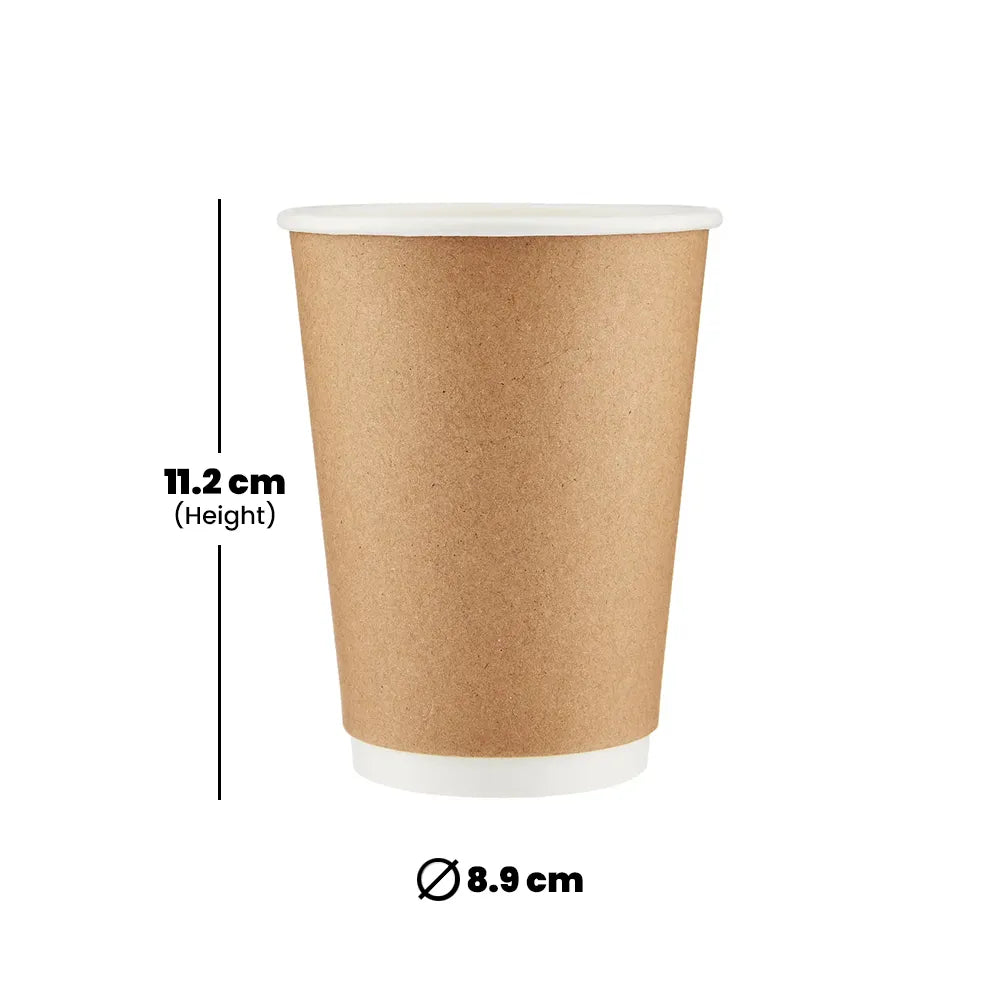 hotpack kraft double wall paper cup 355 ml 500 pcs