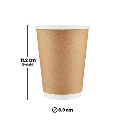 hotpack kraft double wall paper cup 355 ml 500 pcs