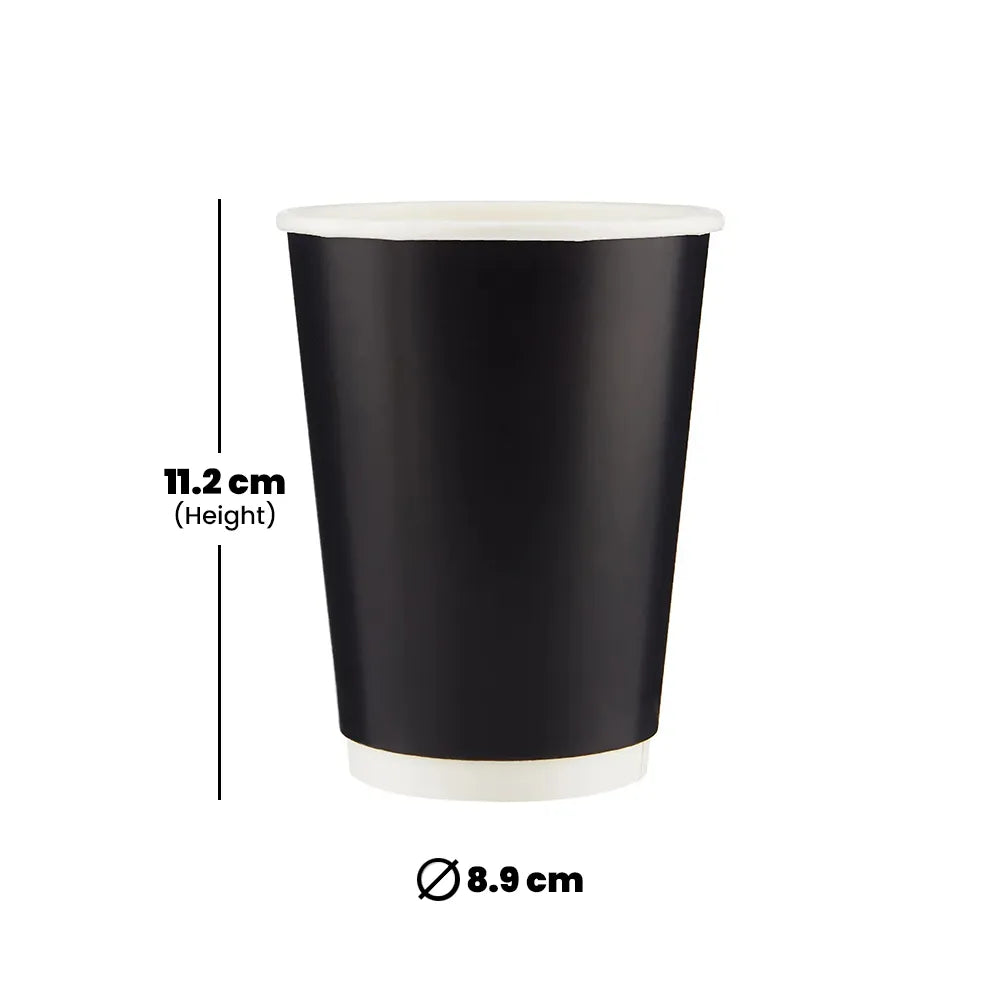 hotpack black double wall paper cup 355 ml 500 pcs