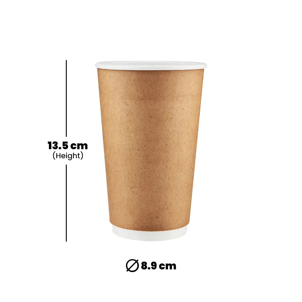 hotpack kraft double wall paper cup 474 ml 500 pcs