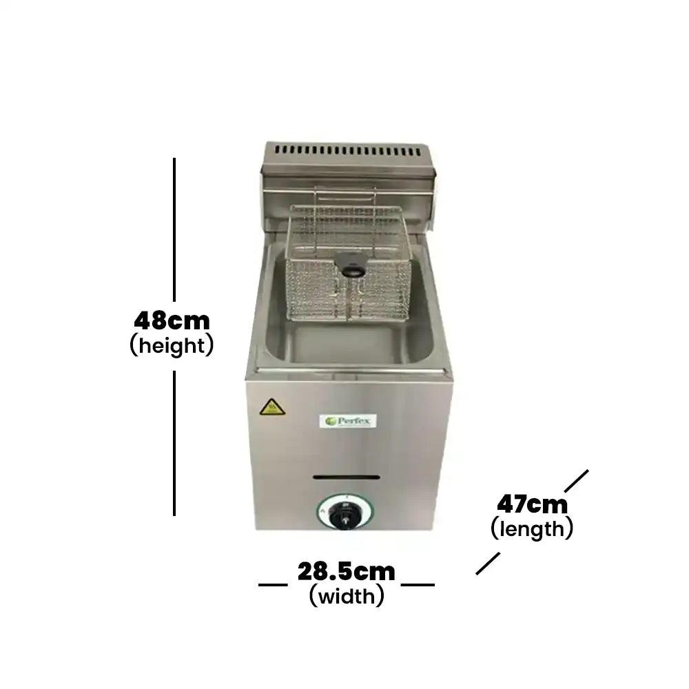 ths gf 101 gas fryer single 5 2 kw 28 5 x 47 x 48 cm