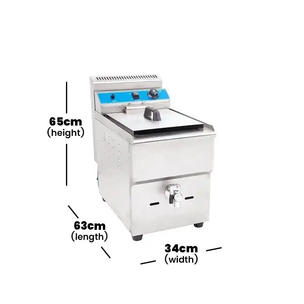 ths gf 181 gas fryer single 34 x 63 x 65 cm