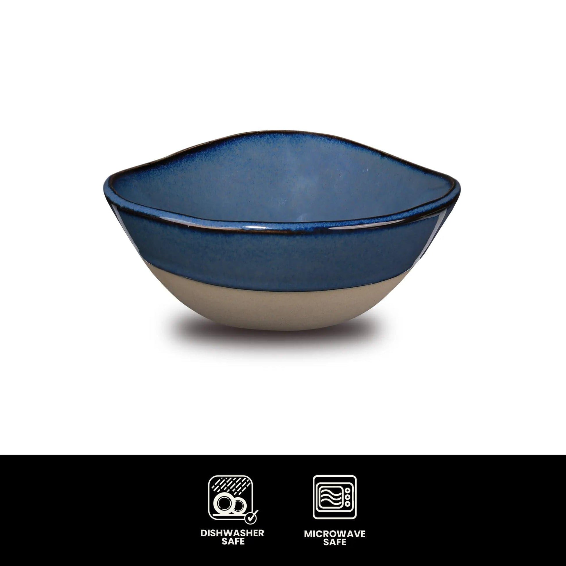 Don Bellini Craftstone 4.5"/11.5cm Blue Round Porcelain Bowl - HorecaStore