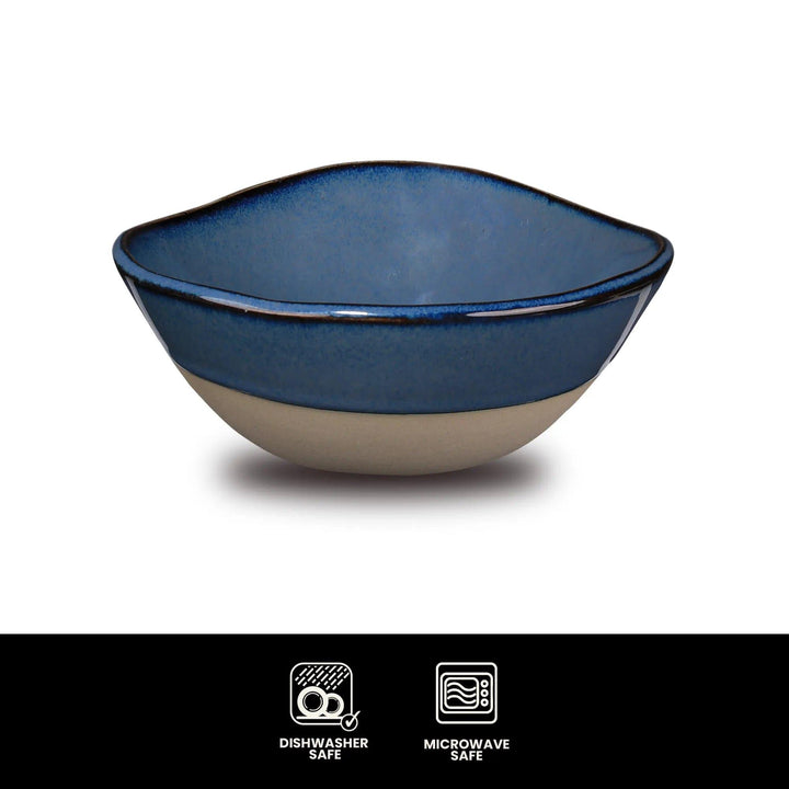 Don Bellini Craftstone 6"/15.5cm Blue Round Porcelain Bowl - HorecaStore