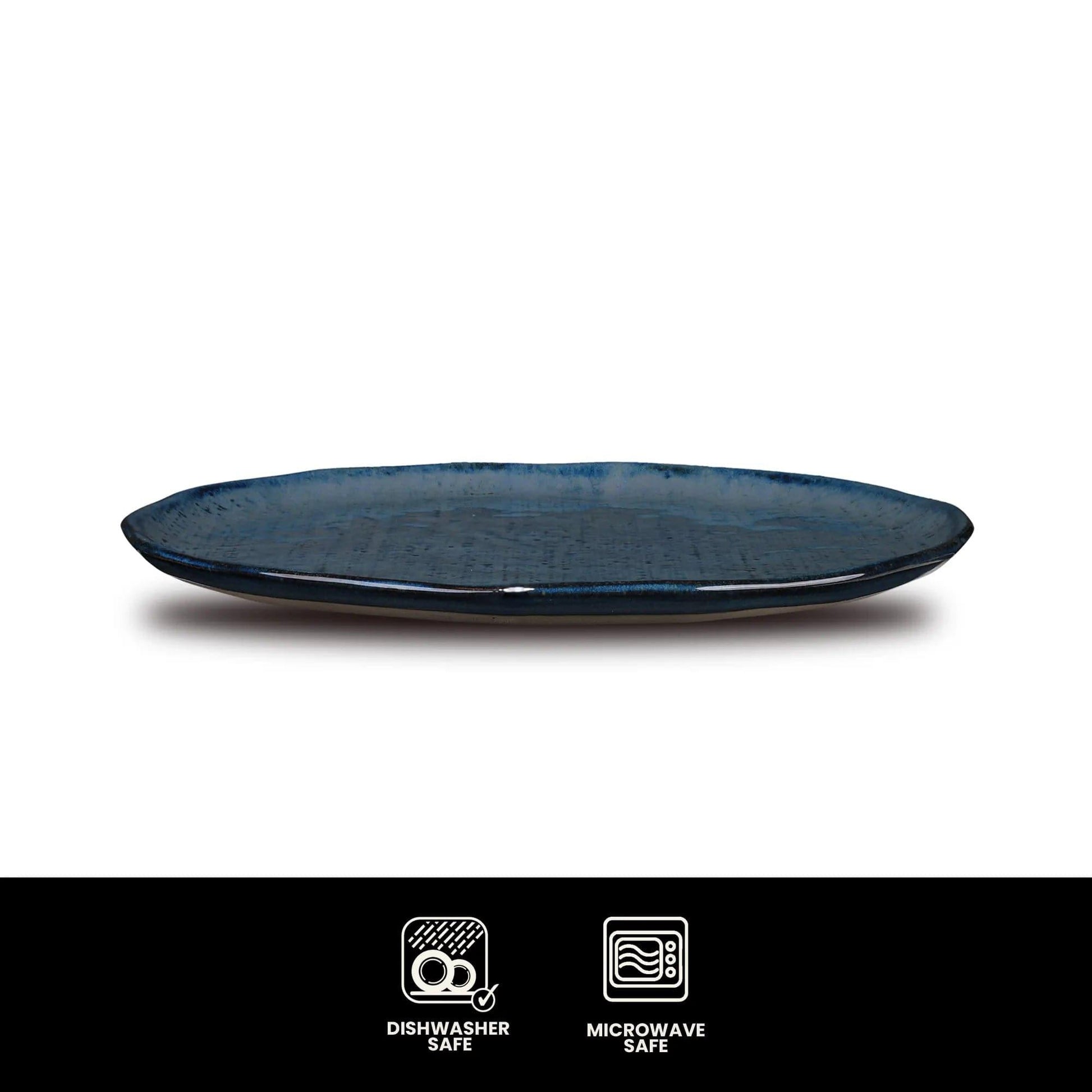 Don Bellini Craftstone 8.25"/21cm Blue Round Porcelain Plate - HorecaStore