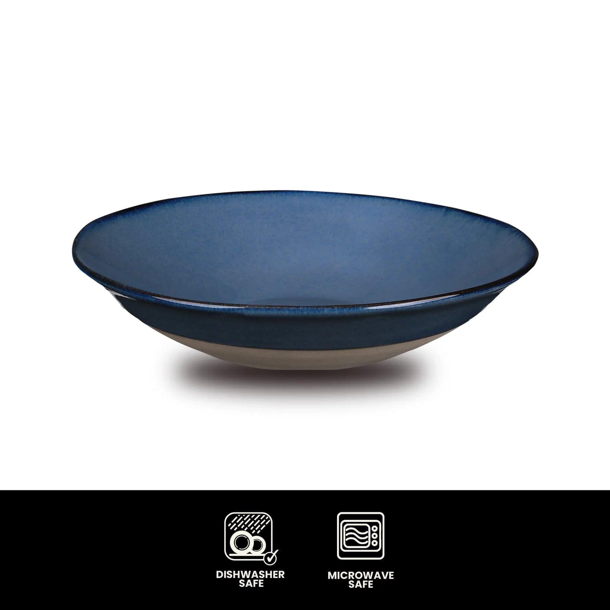 Don Bellini Craftstone 8.75"/23cm Blue Round Porcelain Bowl - HorecaStore