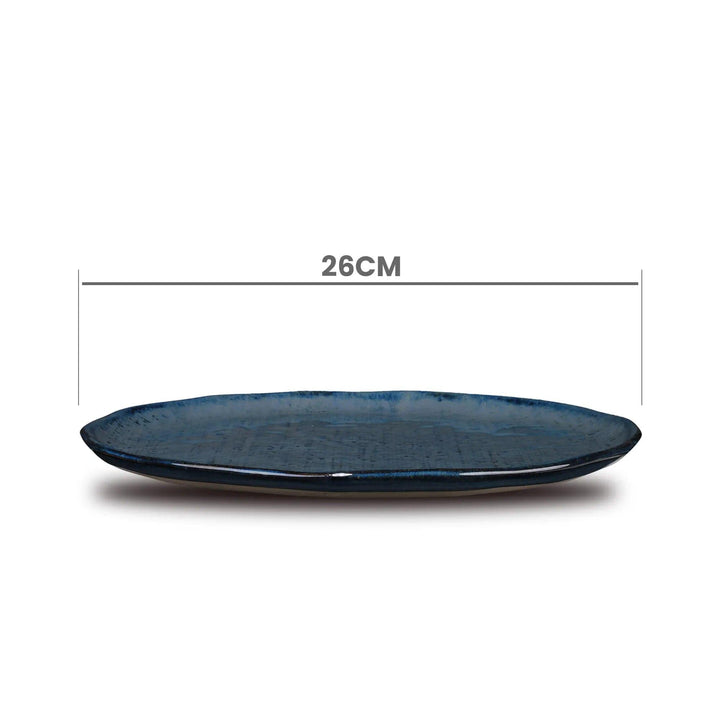 Don Bellini Craftstone 10.25"/26cm Blue Round Porcelain Plate - HorecaStore