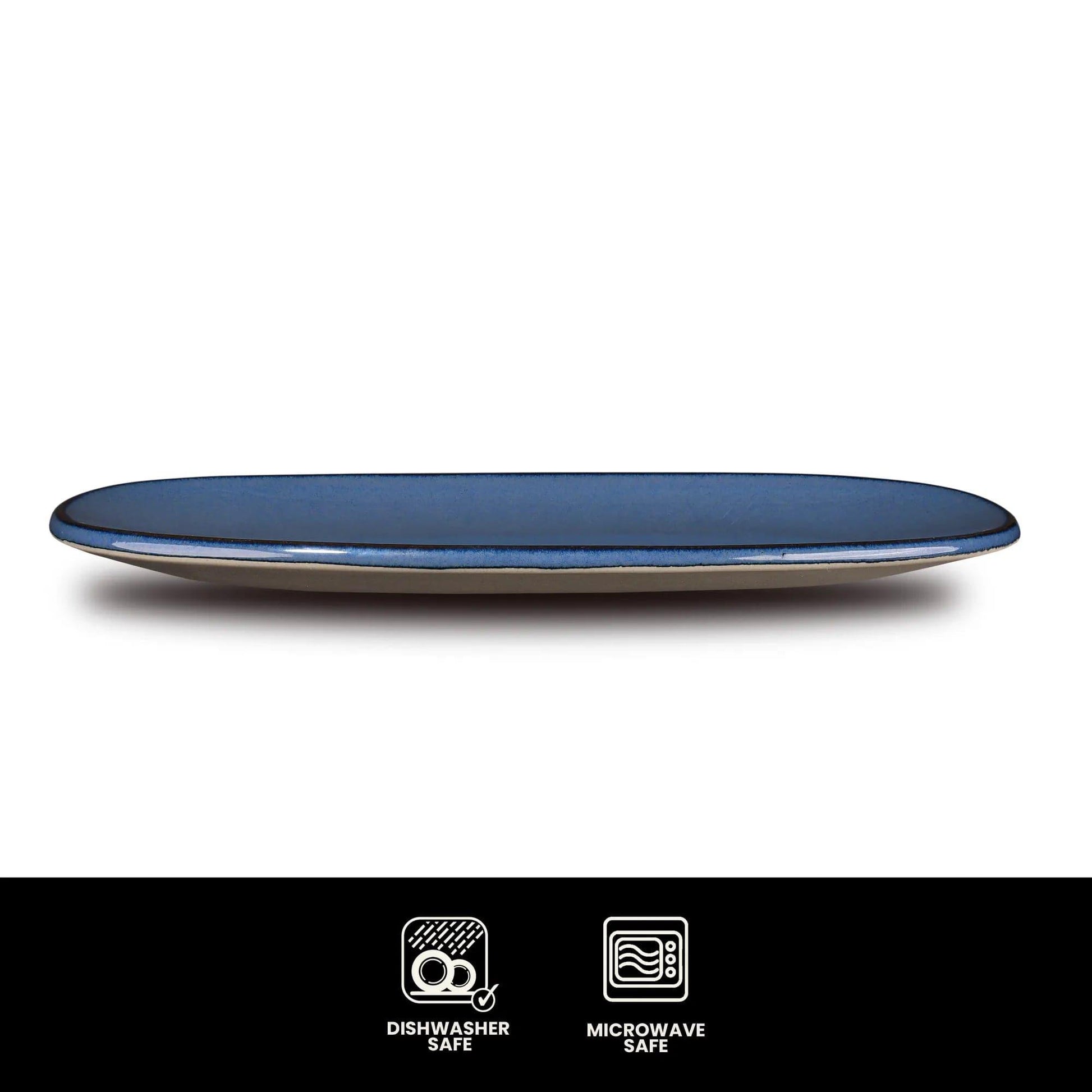 Don Bellini Craftstone 11"/28cm Blue Rectangle Porcelain Platter - HorecaStore