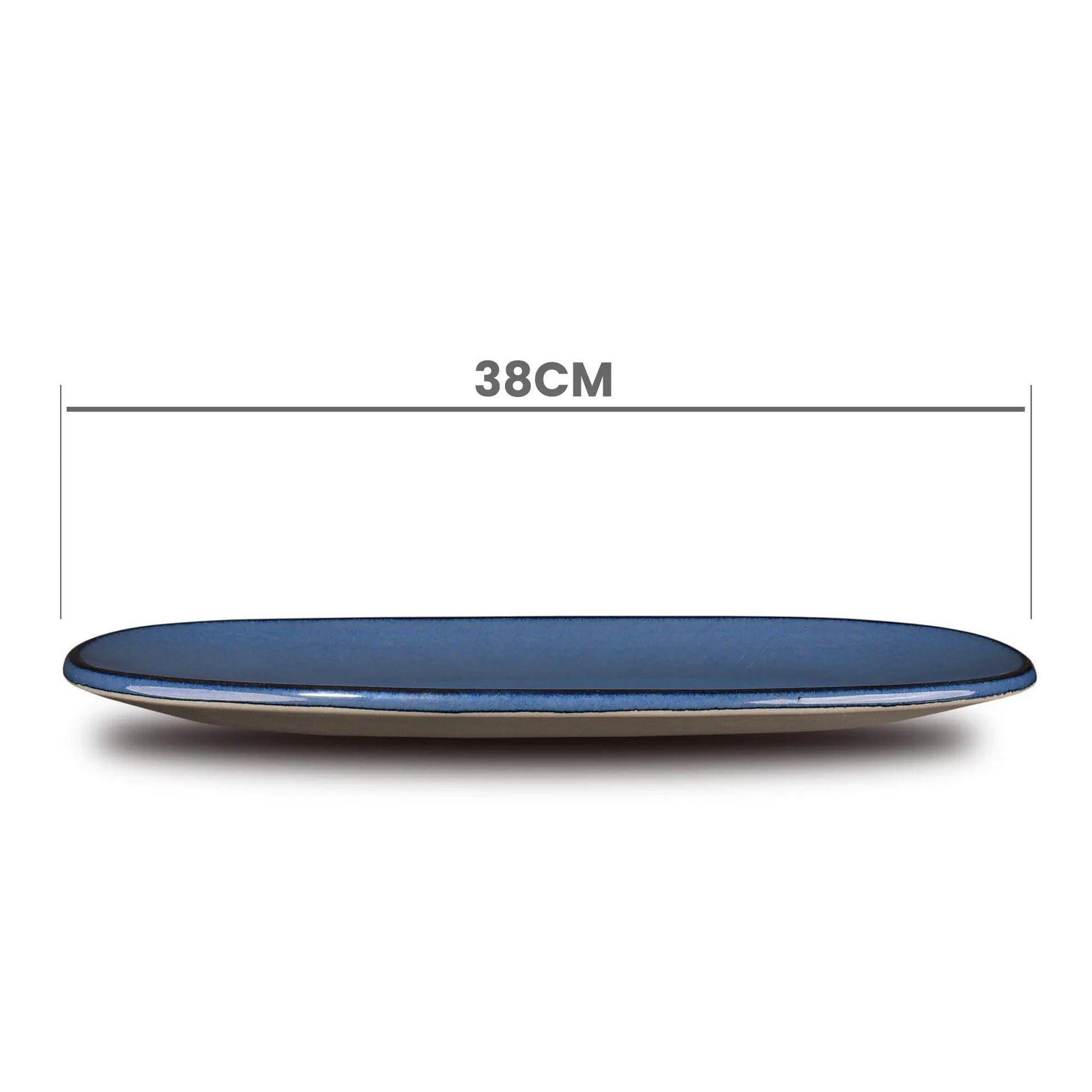 Don Bellini Craftstone 15"/38cm Blue Rectangle Porcelain Platter - HorecaStore