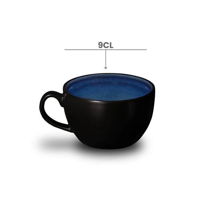 Don Bellini Mirage 3oz/9cl Black Round Porcelain Cup - HorecaStore