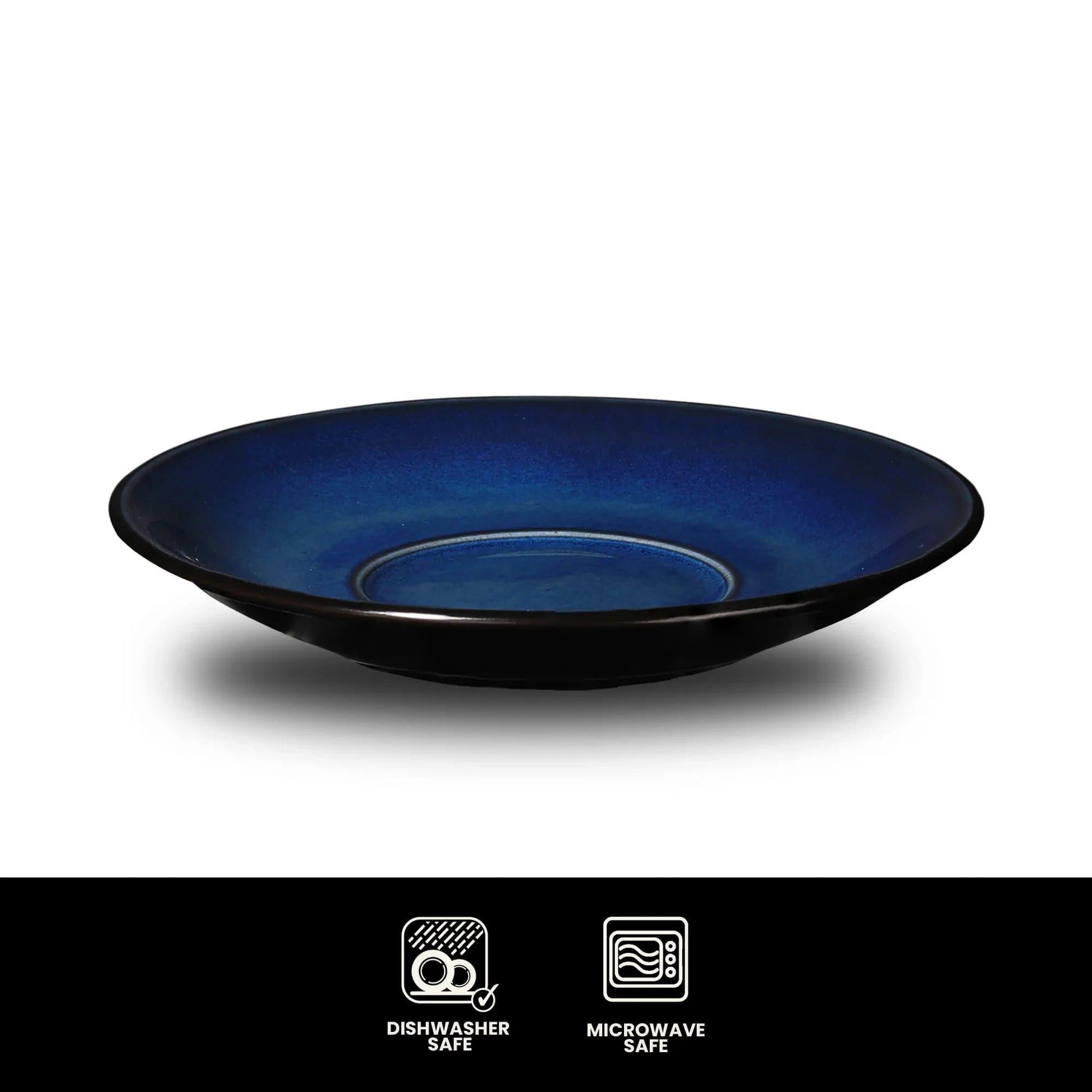 Don Bellini Mirage 5.9"/15cm Black Round Porcelain Saucer - HorecaStore