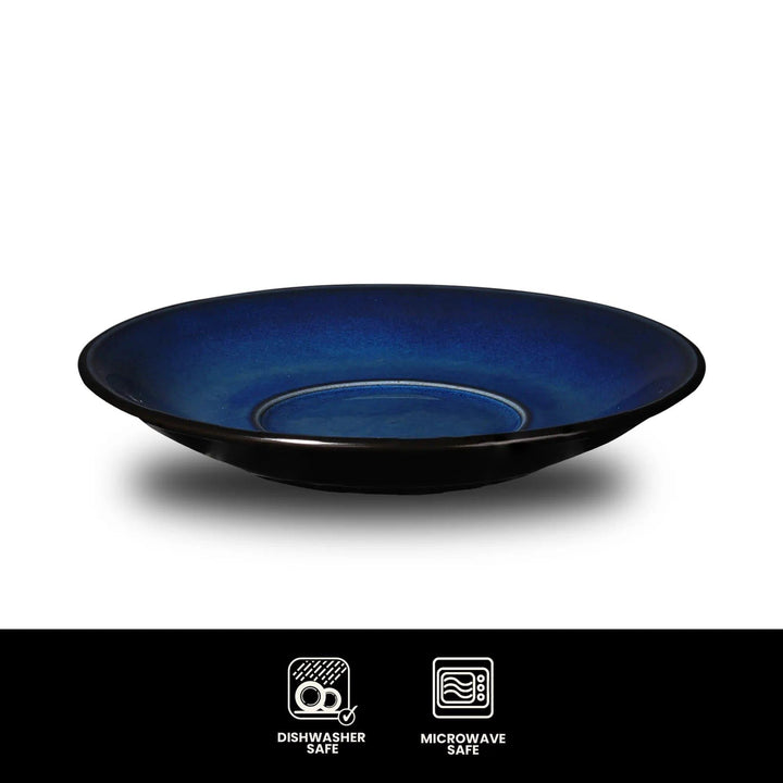 Don Bellini Mirage 5.9"/15cm Black Round Porcelain Saucer - HorecaStore