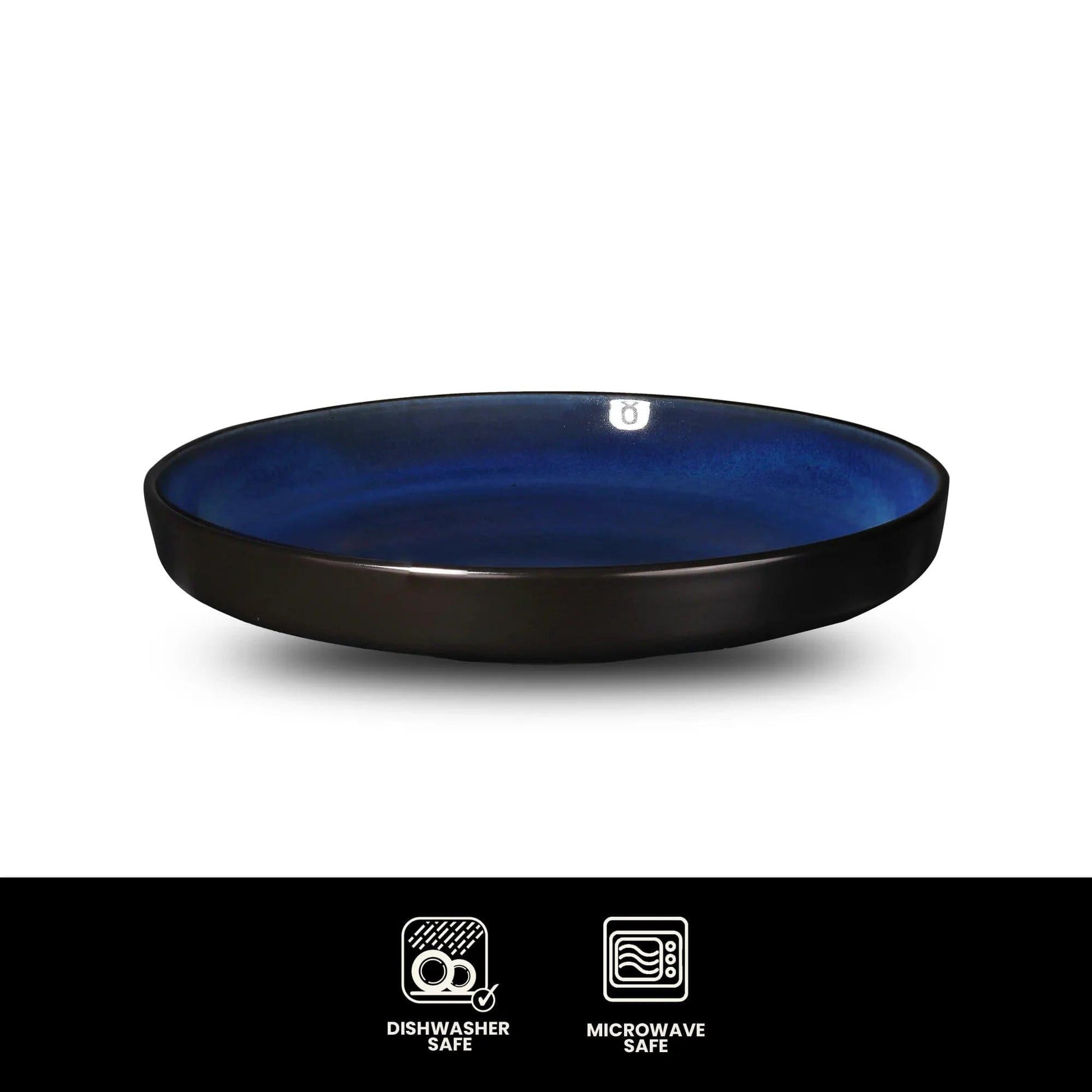 Don Bellini Mirage 9.25"/23cm Black Round Porcelain Deep Plate - HorecaStore