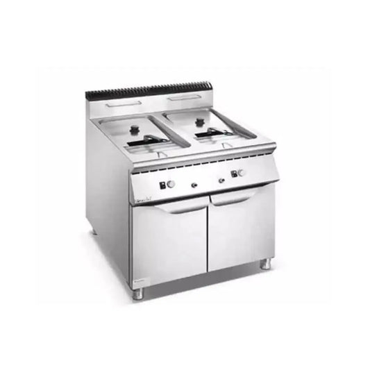 Double Electric Tank Fryer With Cupboard, 20 - 23 L x 2, L 80 x W 90 x H 85 cm