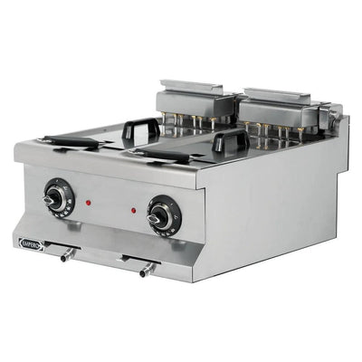 Empero EMP.6FE020 Electrical Fryer, Capacity 10+10 Liters, Electric Input 14.40 kW, 40 x 63.5 x 28.5 cm - HorecaStore