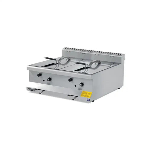 Empero EMP.6FG020 Gas Fryer, Capacity 10+10 Lt, Power: 8.67 kW, 60x63.5x28.5 cm