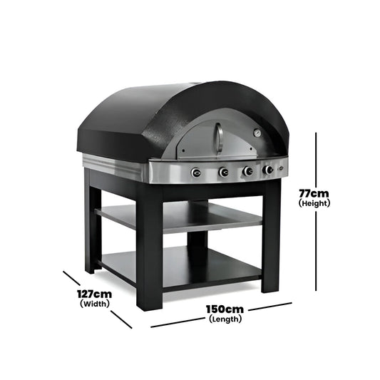 Empero PLF.PLS.D1 GAS PIZZA Oven 127 x 150 x 77 cm, With Stank AS.PLF.D1 118 x 108 x 93 cm