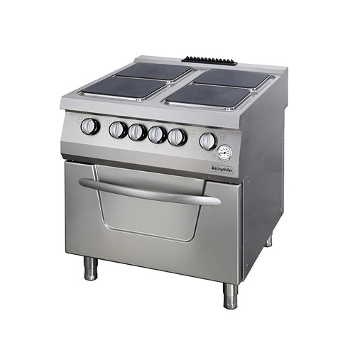 Empero Stainless Steel Electric 4 Water Tight Fully Sealed Cast iron Plate With Oven L 80 x W 70 x H 85 cm