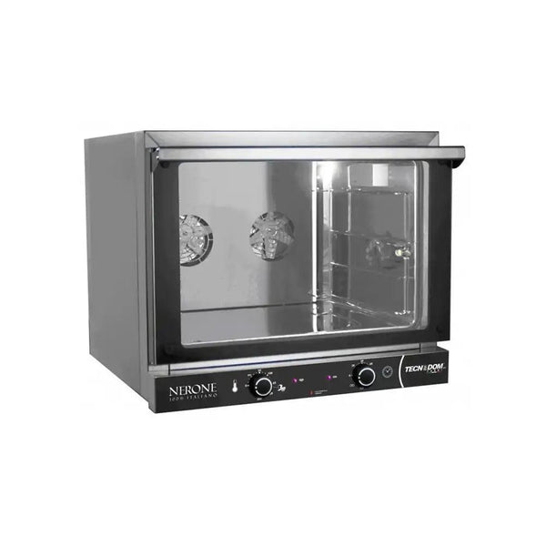 Tecnodom FEM04NEGNV Manual Convection Oven – 4 Trays, Loading Capacity 4 x GN 1/1 Trays, Electrical Power 3.15 kW, 68.6 x 66 x 58 cm - HorecaStore