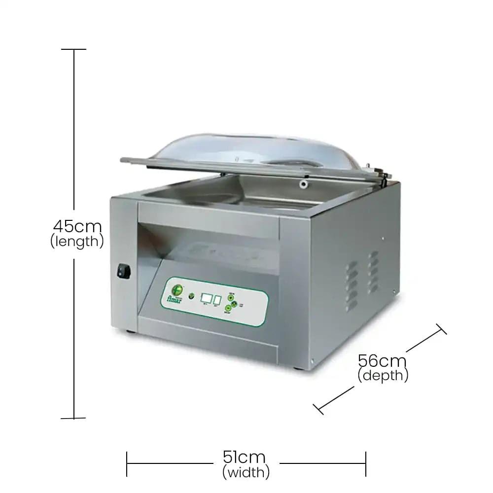 Fimar Stainless Steel Electric 1100W CAM400E23M Chamber Vacuum Packers ECO 1Phase, 51 X 56 X 45 cm   HorecaStore