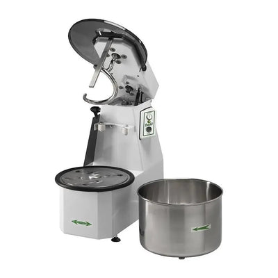 Fimar Stainless Steel Electric 1500W IM38CNSR235M Spiral Kneader Dough Mixer With Liftable Head, And  Removable 38kg Bowl 1 Phase, 80 X 48 X 73 cm