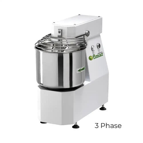 Fimar Stainless Steel Electric 370W IM7SNG405T Spiral Kneader Dough Mixer With Fixed Head, And 10L Bowl 3 Phase, 56 X 28 X 57 cm