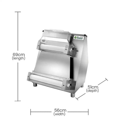 Fimar Stainless Steel Electric 370W STFIP42N235M Pizza Dough Roller Machine 1 Phase, 56 X 51 X 69 cm   HorecaStore