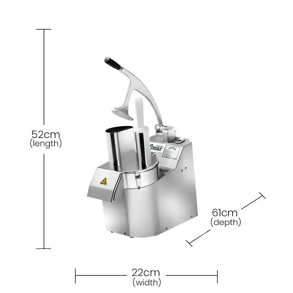 Fimar Stainless Steel Electric 370W, TV3000NK205T Vegetable Cutter 3Phase, 22 X 61 X 52 cm With 5 Discs   HorecaStore