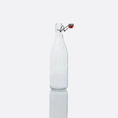 Flip Top Glass Bottle 500 ml Swing Top Brewing Bottle with Stopper for Beverages, Airtight Lid & Leak Proof Cap, Clear