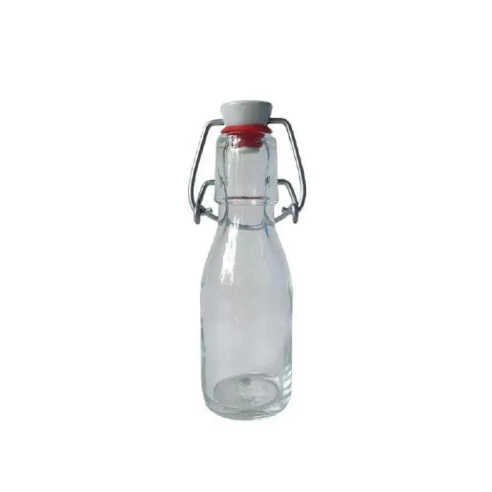 Flip Top Glass Bottle 60 ml Swing Top Brewing Bottle with Stopper for Beverages, Airtight Lid & Leak Proof Cap, Clear