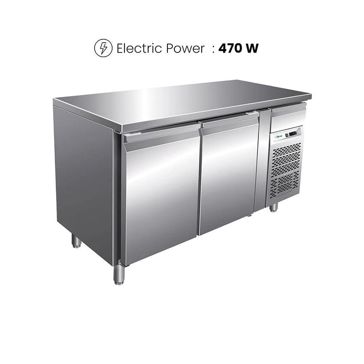 Forcar G-GN2200BT Double Door Under Counter Freezer With Backsplash 282 Liter 470W - HorecaStore