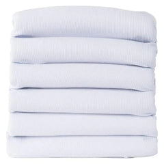 Thermosoft CB-00-WH-06  Baby Blankets, White Pack of 6 - Foundations USA