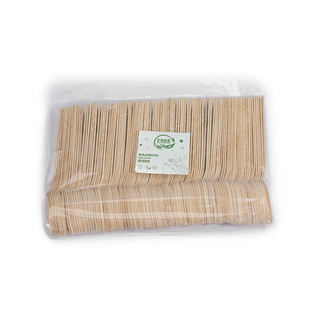 Free Plastik Disposable Wooden Table Spoon, Pack of 1000