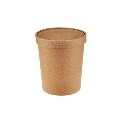 Free Plastik FPD1037 32 oz Paper Noodle Bowl With Lid 250pcs, Ø12 X H13 cm