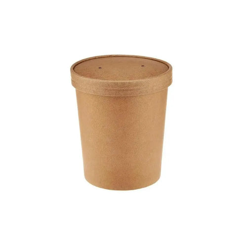 Free Plastik FPD1037 32 oz Paper Noodle Bowl With Lid 250pcs, Ø12 X H13 cm