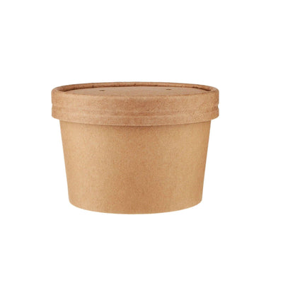 Free Plastik FPD1008 Double Paper Noodle Bowl With Lid 250pcs, Ø10 X H6 cm - HorecaStore