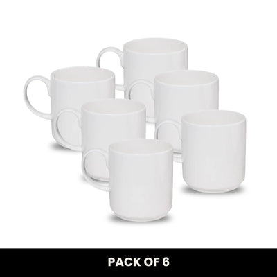 Furtino England Finesse 10oz/30cl White Stackable Porcelain Mug - HorecaStore