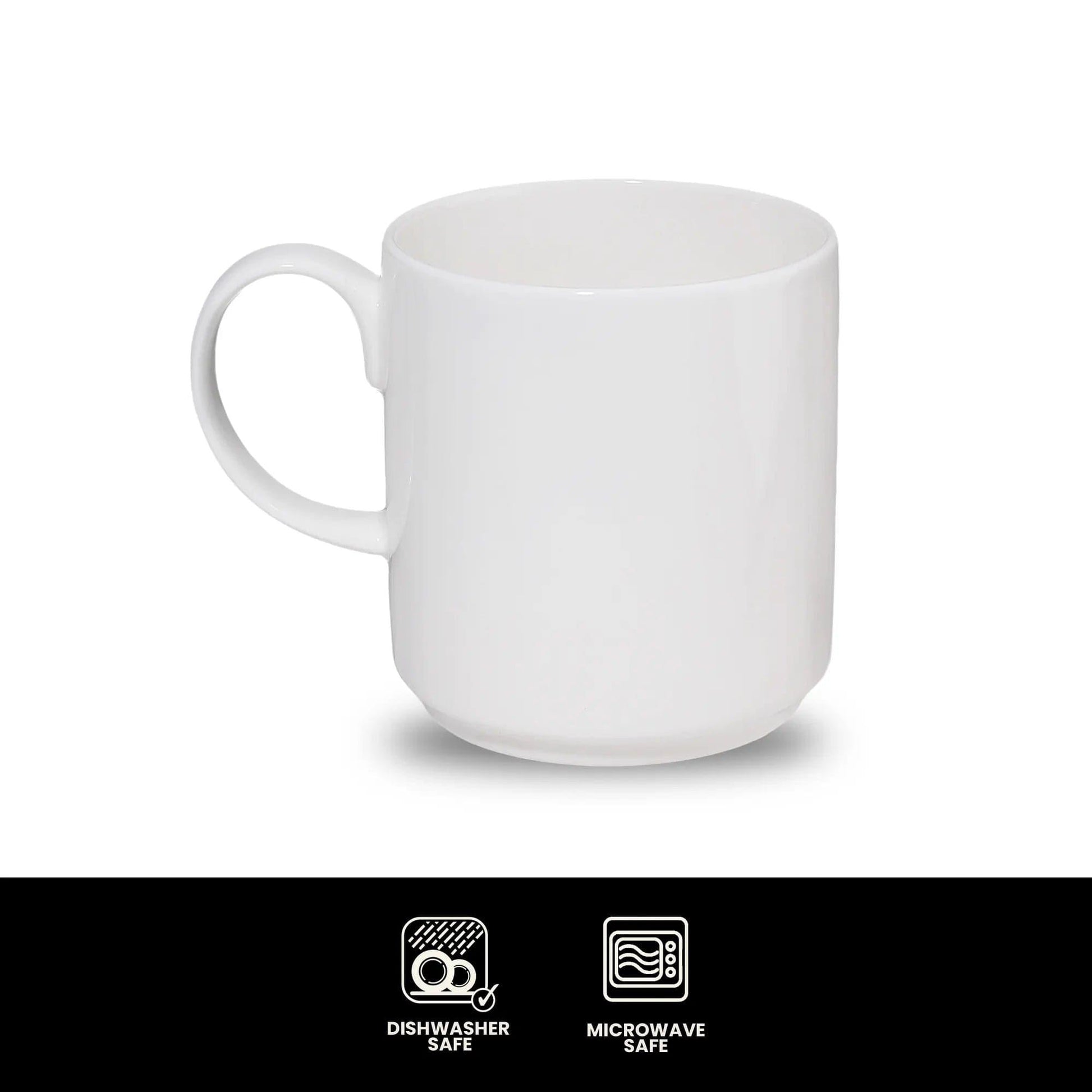 Furtino England Finesse 10oz/30cl White Stackable Porcelain Mug - HorecaStore