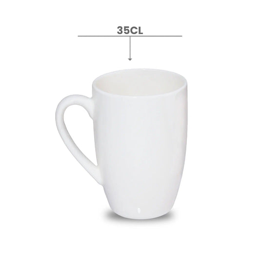 Furtino England Finesse 11.8oz/35cl White Porcelain Mug - HorecaStore