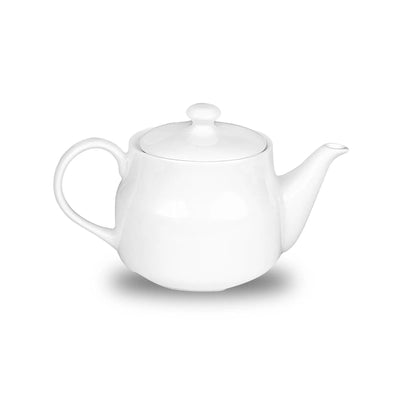 Furtino England Finesse 13.5oz/40cl White Round Porcelain Coffee Pot - HorecaStore