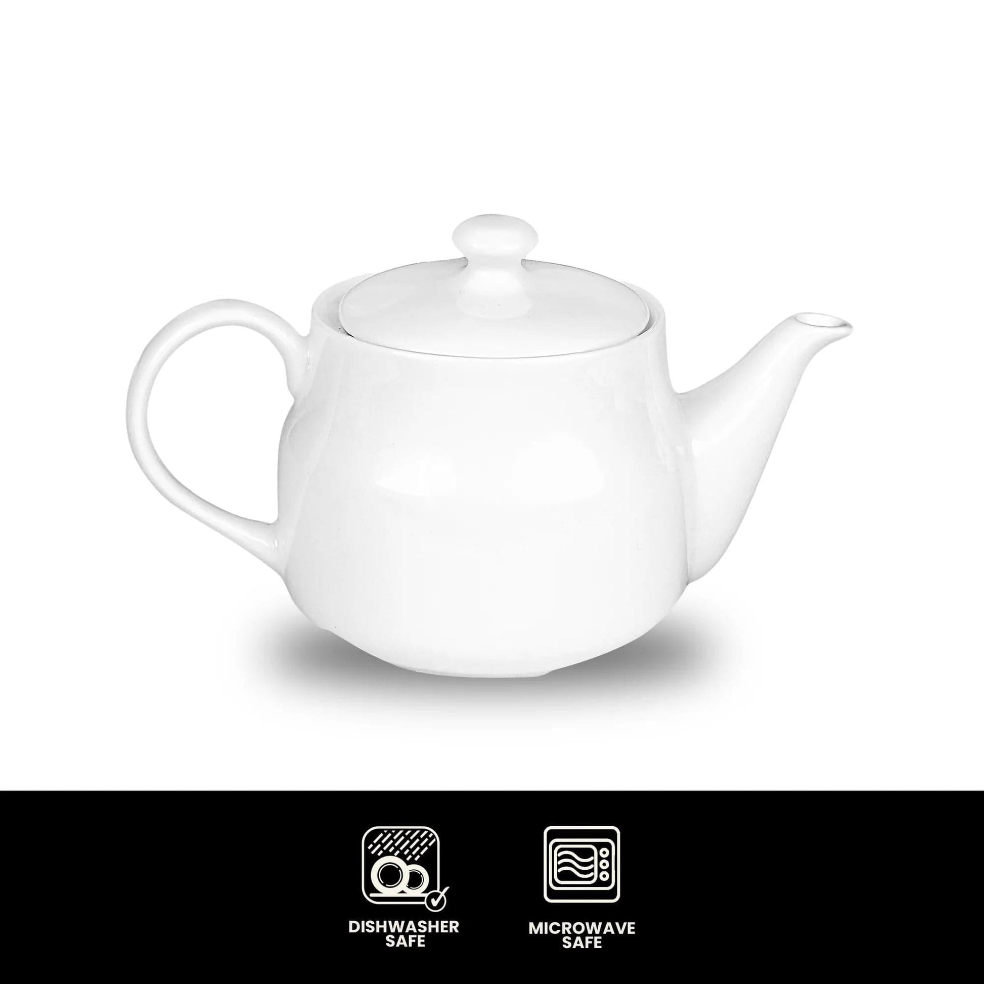 Furtino England Finesse 13.5oz/40cl White Round Porcelain Coffee Pot - HorecaStore