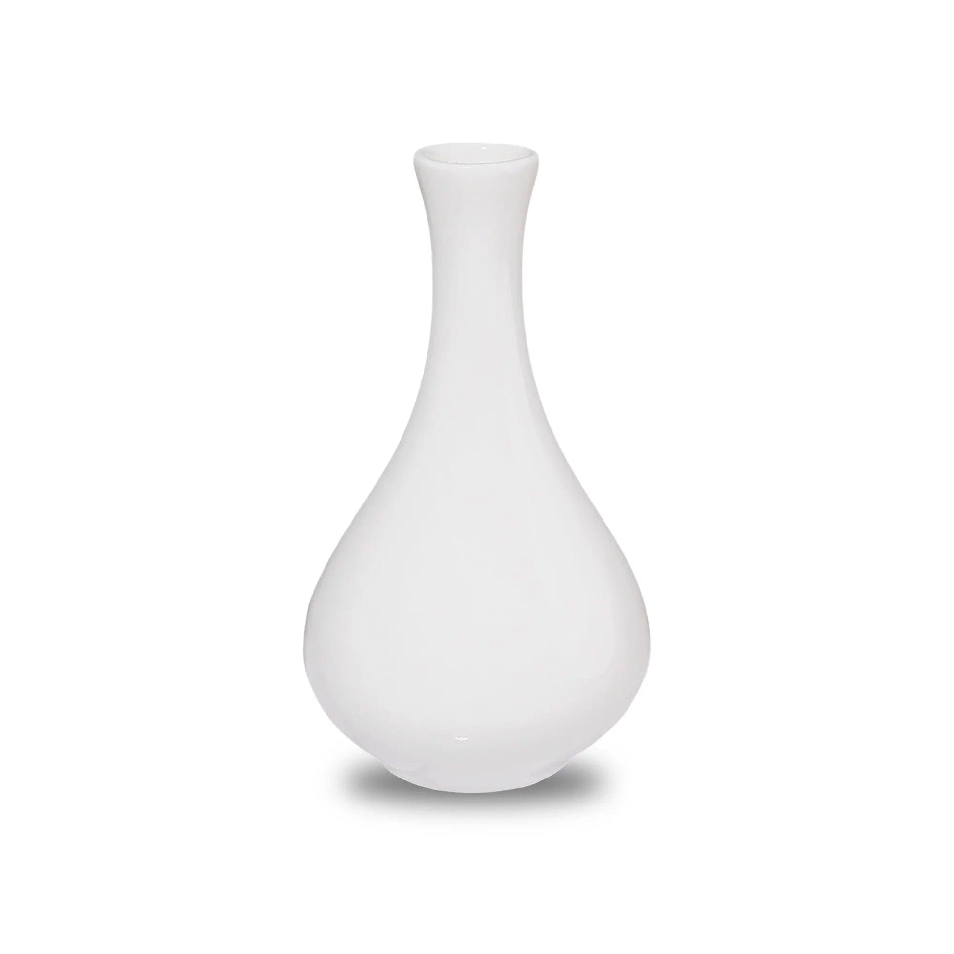 Furtino England Finesse 5"/13cm White Round Porcelain Bud Vase - HorecaStore