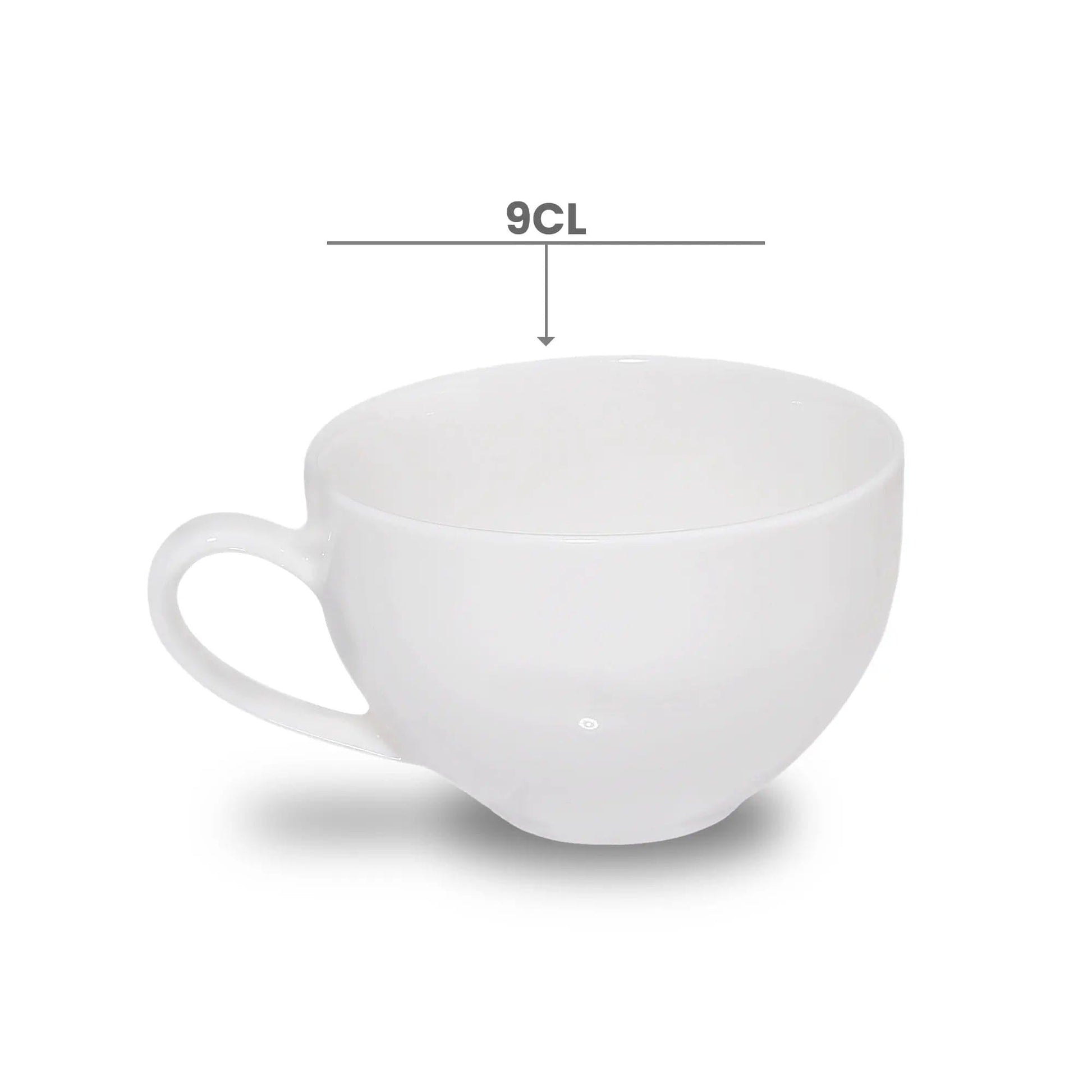 Furtino England Finesse 3oz/9cl White Round Porcelain Espresso Cup - HorecaStore