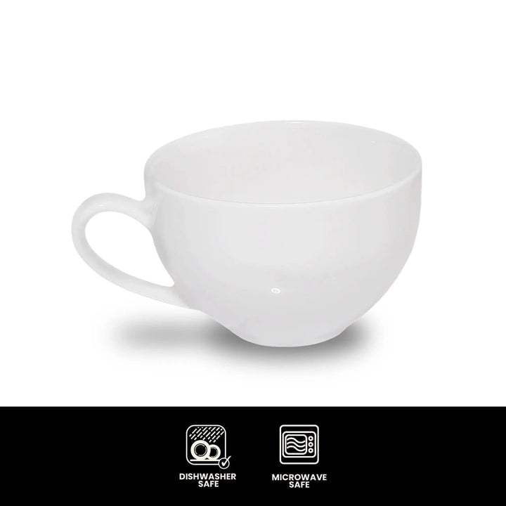 Furtino England Finesse 3oz/9cl White Round Porcelain Espresso Cup - HorecaStore