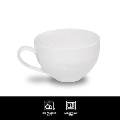 Furtino England Finesse 3oz/9cl White Round Porcelain Espresso Cup - HorecaStore