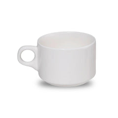 Furtino England Finesse 6.5oz/20cl White Round Porcelain Stackable Cup